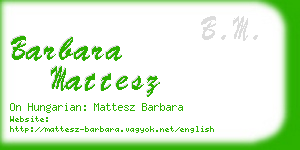 barbara mattesz business card